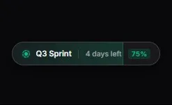 Expanding Sprint Status Pill