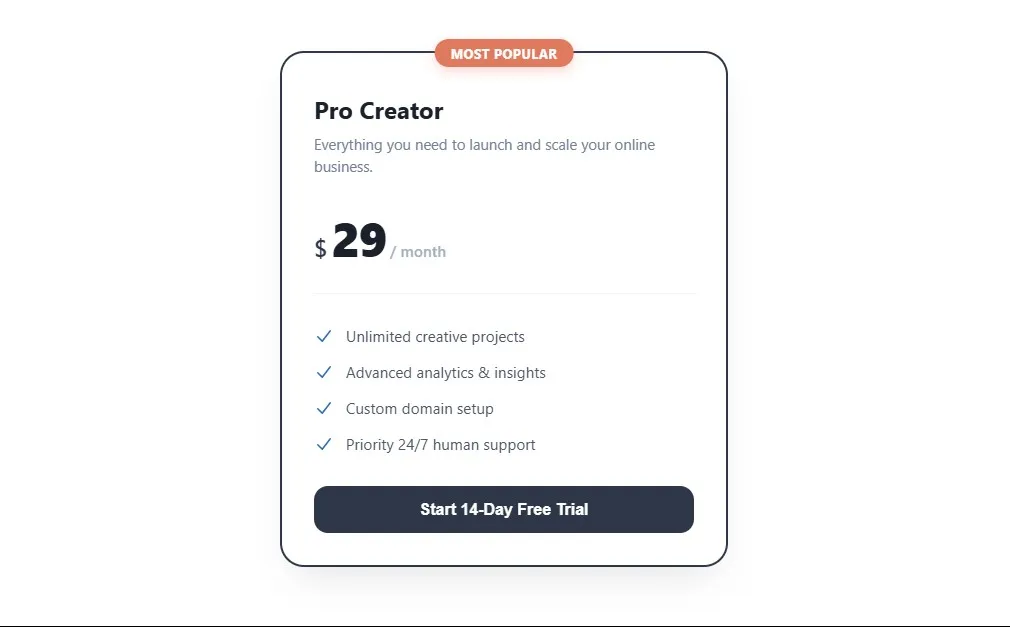Modern Responsive Pricing Card HTML CSS