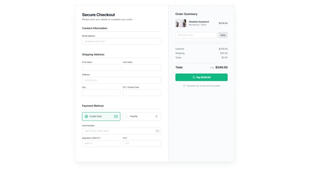 Emerald Secure Checkout