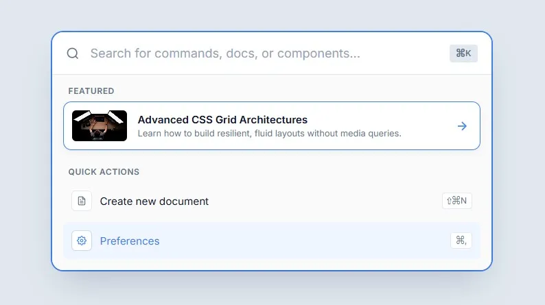 Omnibar Command Search