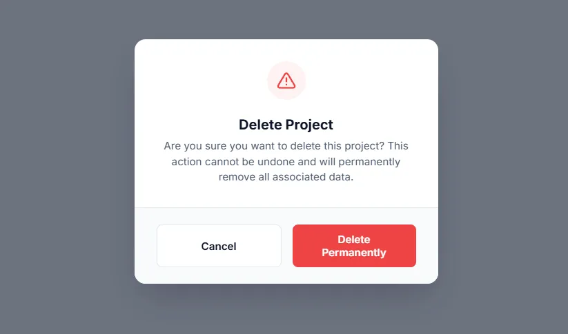 Critical Action Modal