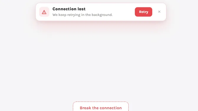 Floating Error, Hovering Alert Pill