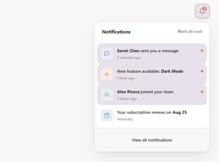 A Thoughtful Notification Bell