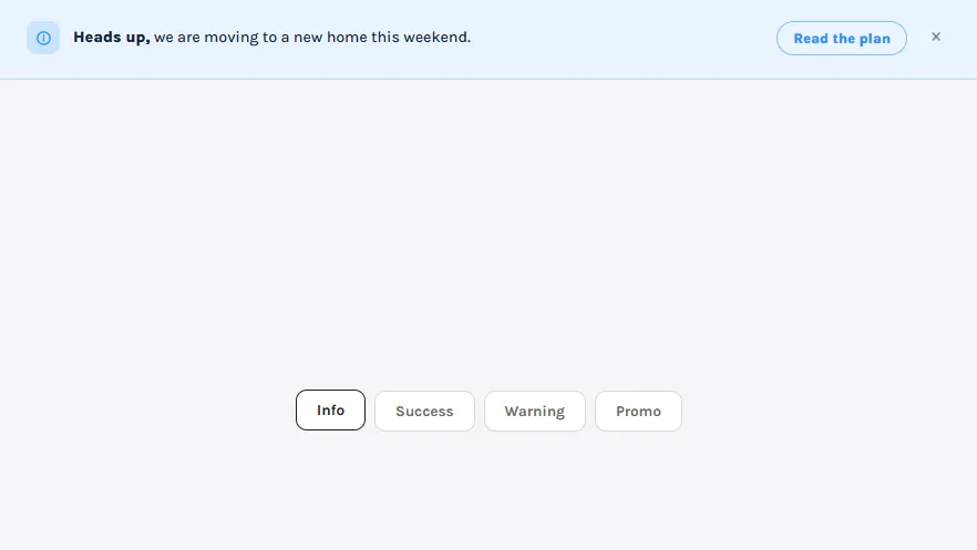Site-wide Announcement Bar