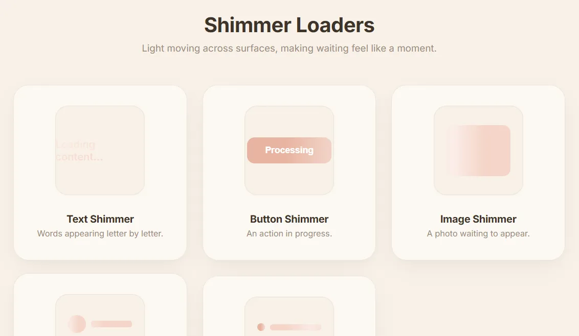 Artful Shimmer Loaders