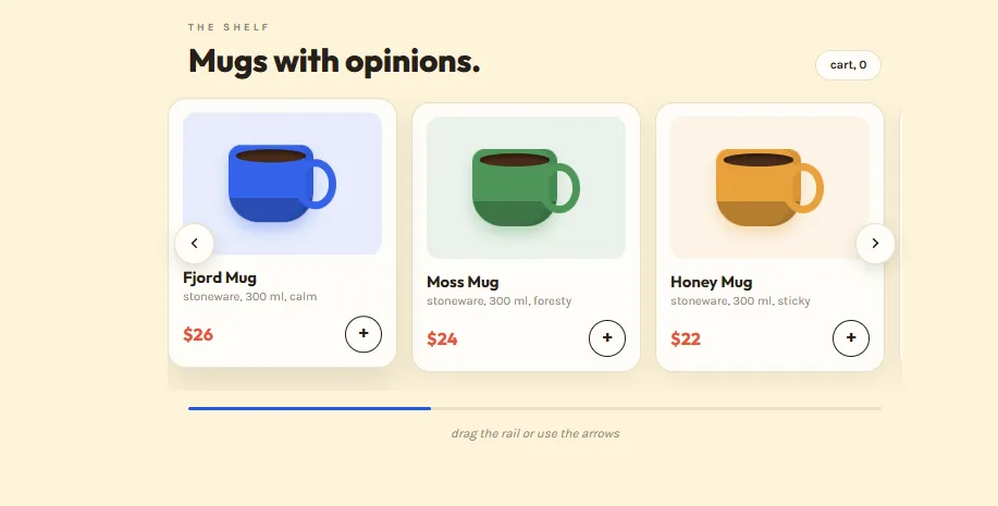 Scroll Snap Product Carousel
