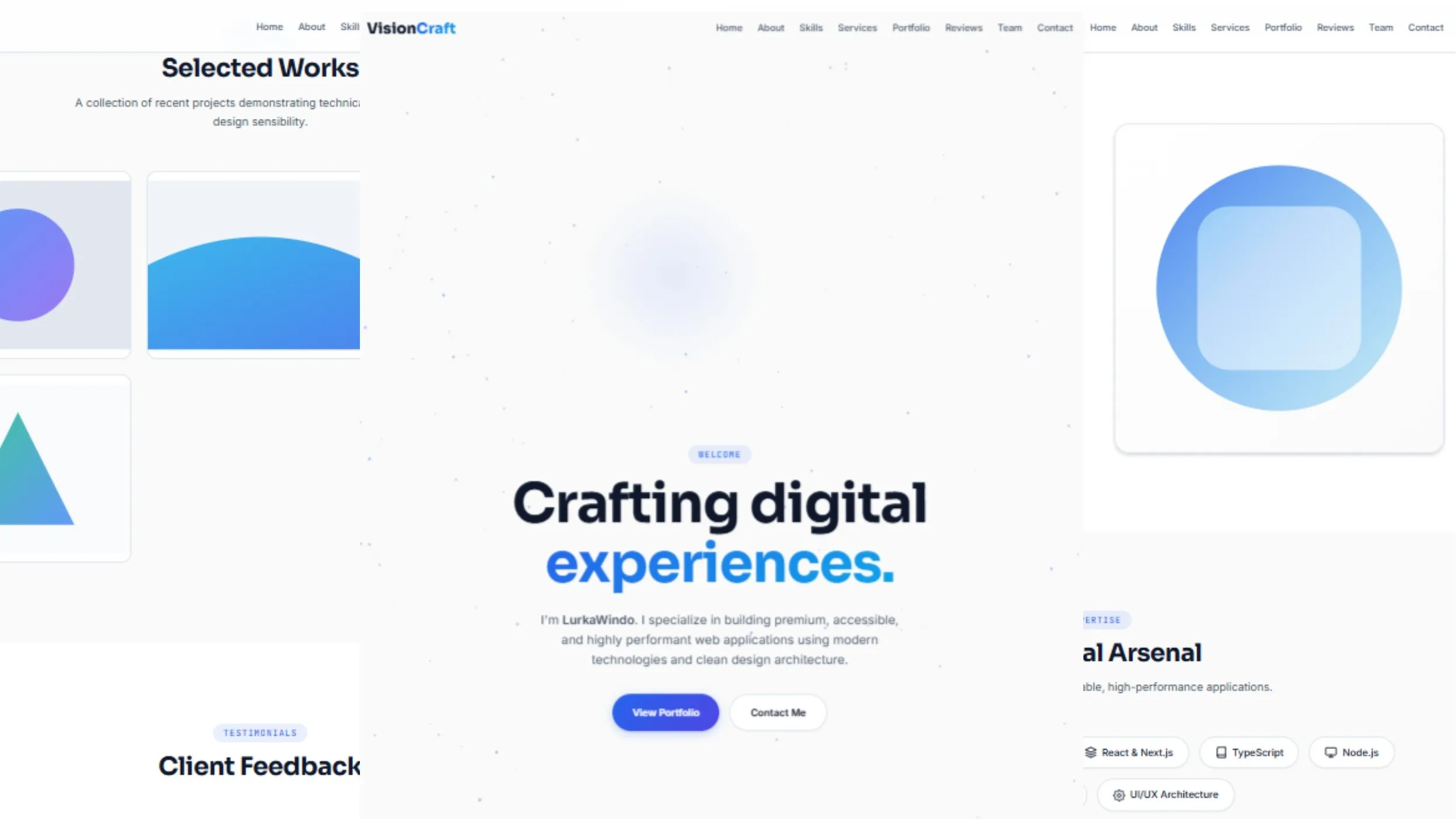 VisionCraft: Premium Light Portfolio Theme