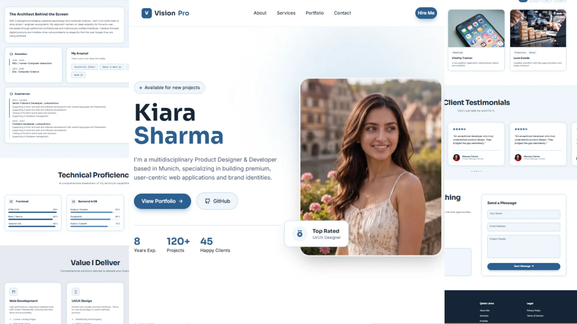 VisionPro Portfolio Template