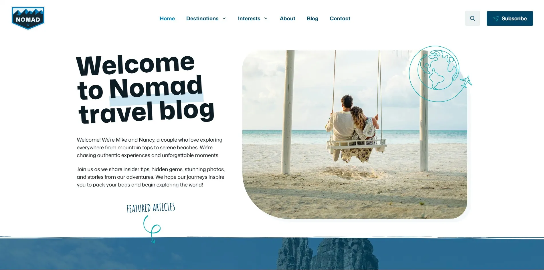 Nomad: The Ultimate Travel Blog Starter Site