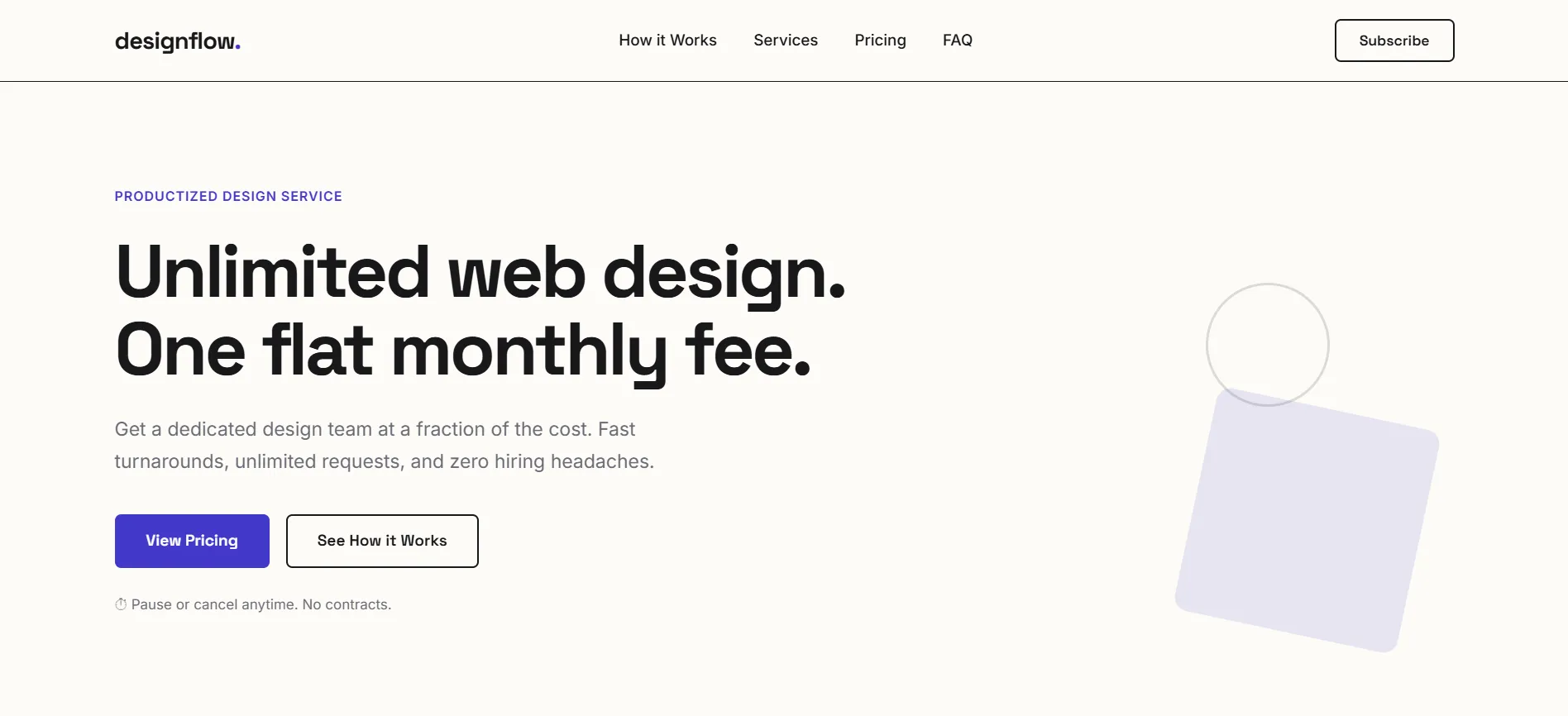 Designflow - Productized Service Landing Page Template