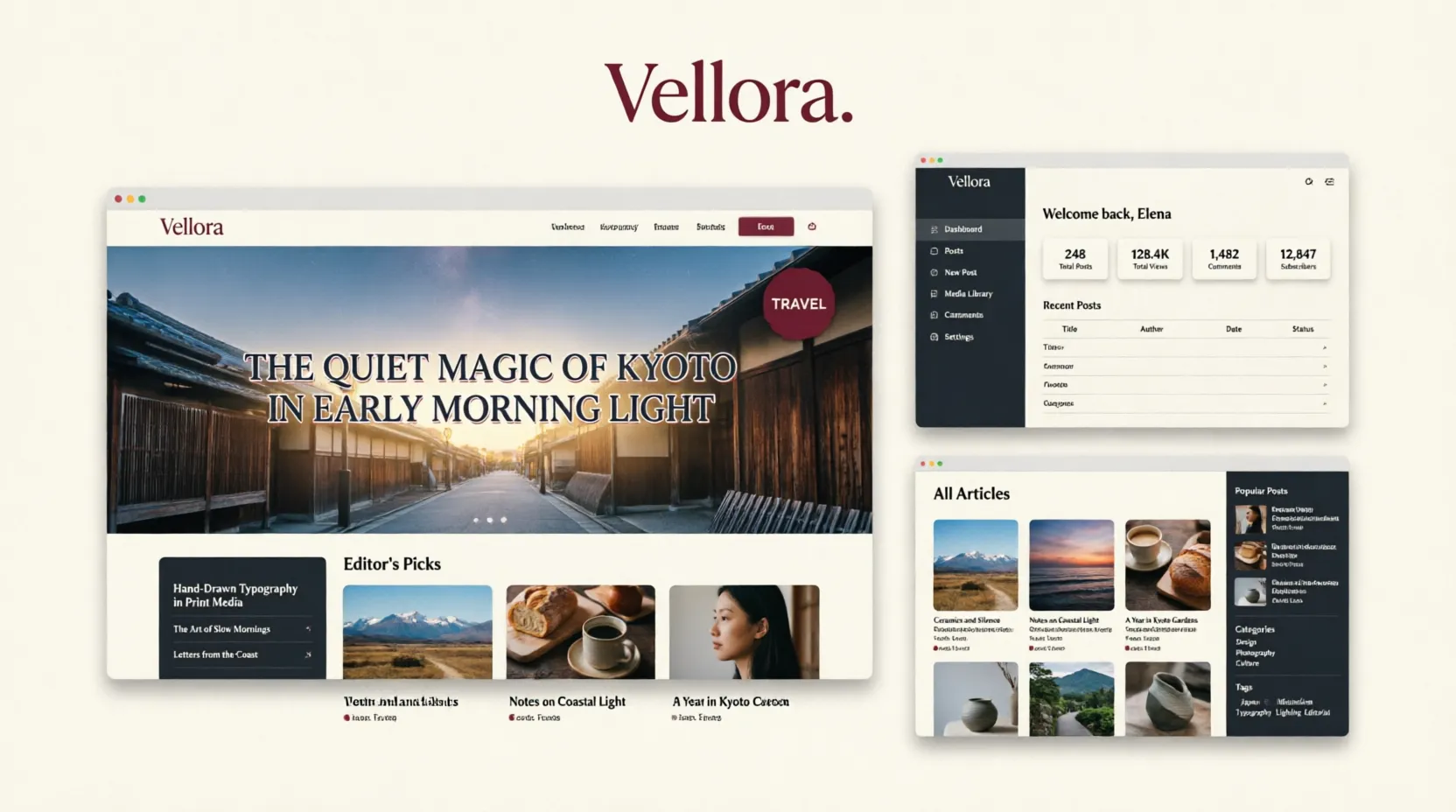 Vellora - Creative Blog & Magazine Website Template